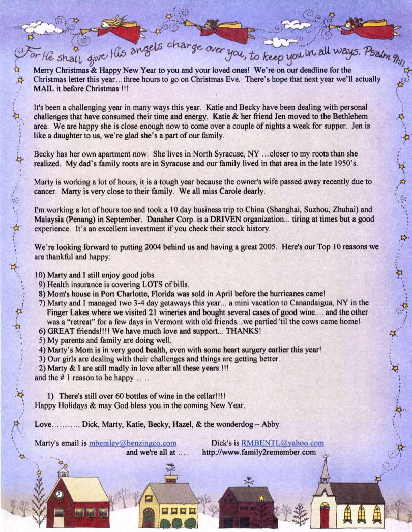 2004 Holiday Letter