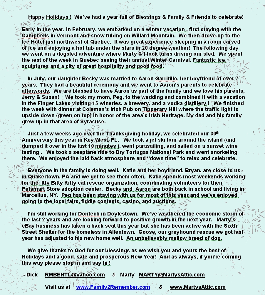 2010 Christmas Letter