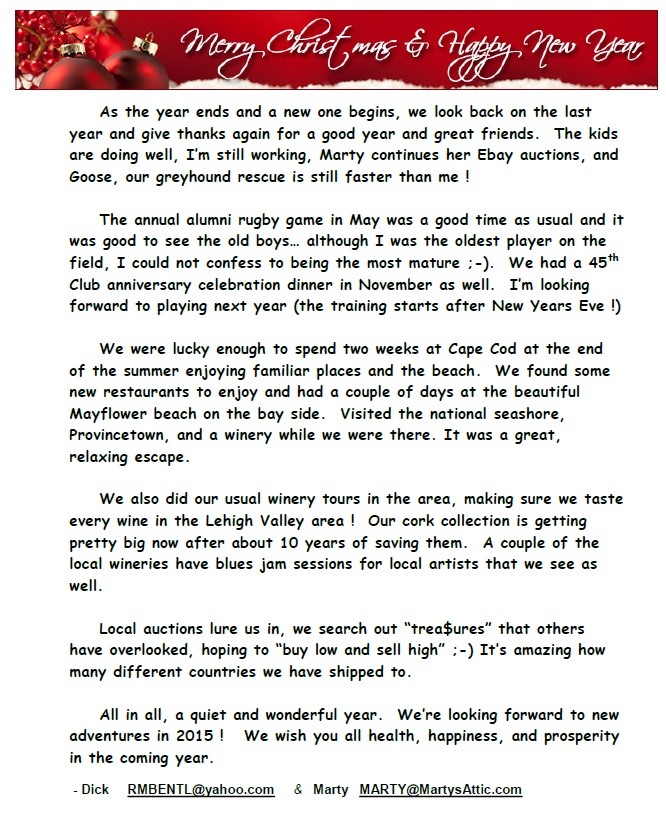 2014 Christmas Letter